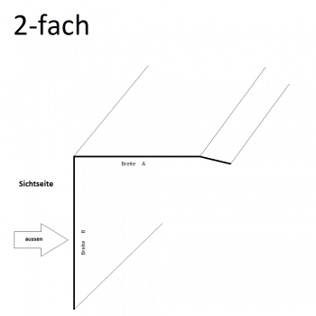 Edelstahl Winkel 5WL dessiniert 1mm V2A