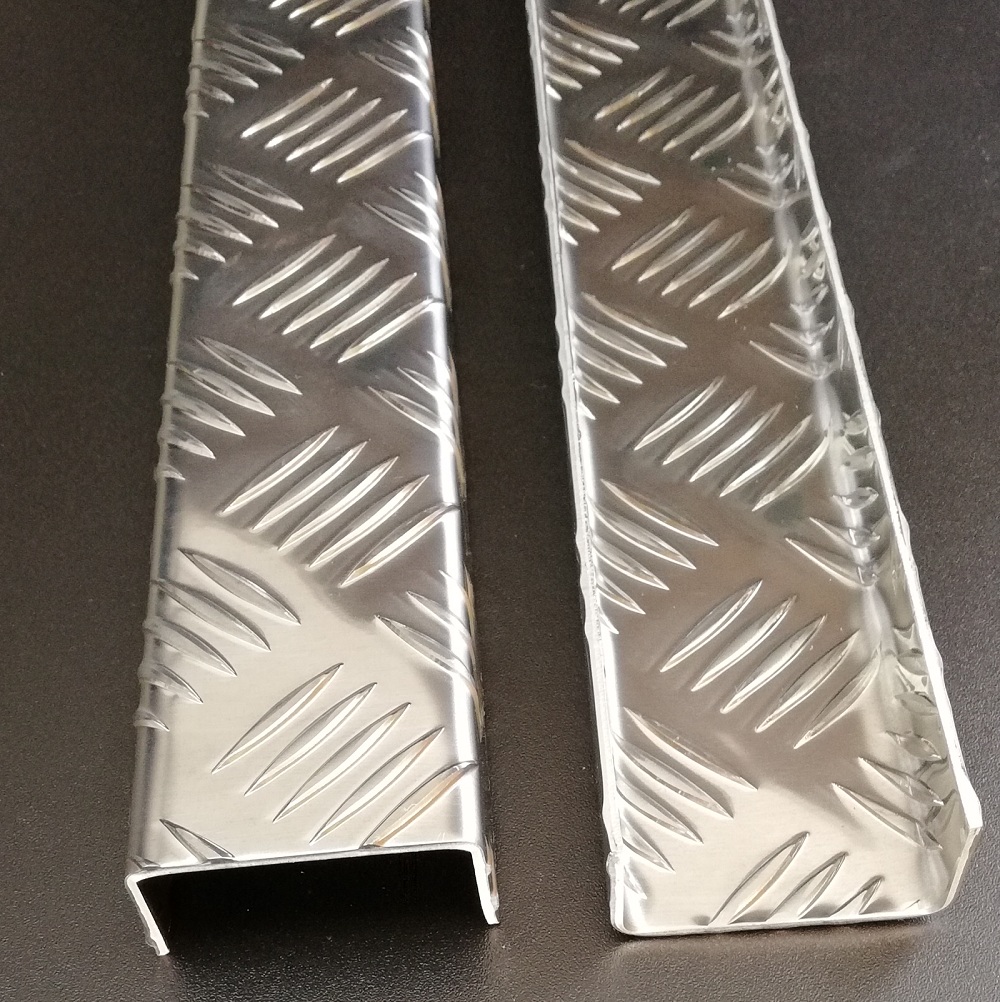 Aluminium Kanten und Treppenschutz Riffelblech Duett