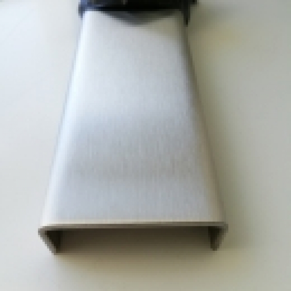  Edelstahl U-Profil K240 geschliffen 0,8mm